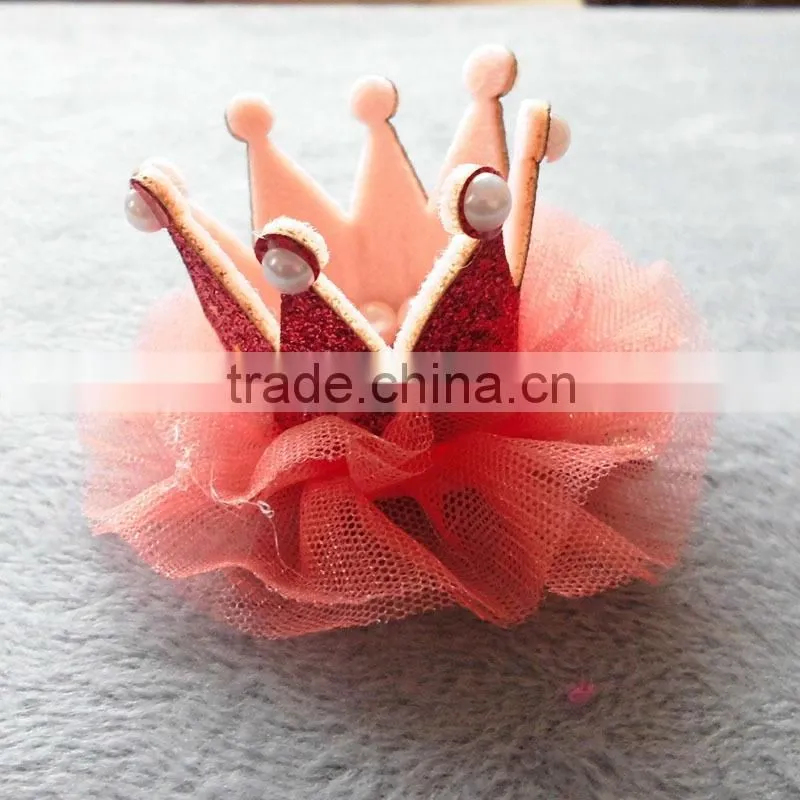 2014 cute crown children's hair accessories baby hair clips jewel