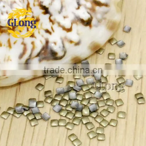 2mm Hot Fix square Aluminum Panel Pressing Studs Clothes Bag Shoe Nail Art phone DIY #GT101-2P(Mix-s)