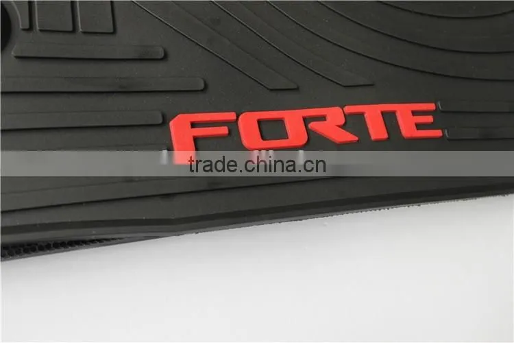 Custom Fit All-Weather Car Floor Mat for Kia Forte Models Select - Rubber (Black)