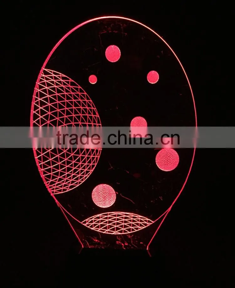 snow mountain crystal table light base wedding 3d optical illusions led light decoration
