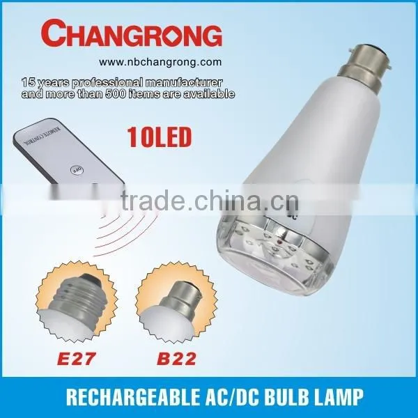 B22 E27 AC/DC LED rechargeable bulb