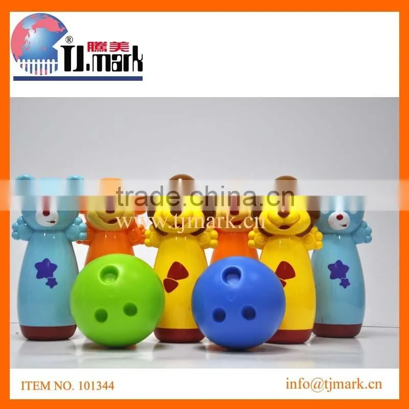 (6 Bowling 1 Ball) Colorful Plastic Child Bowling Set Outdoor Indoor Party Game Props Kid Children Funny Toys Gift