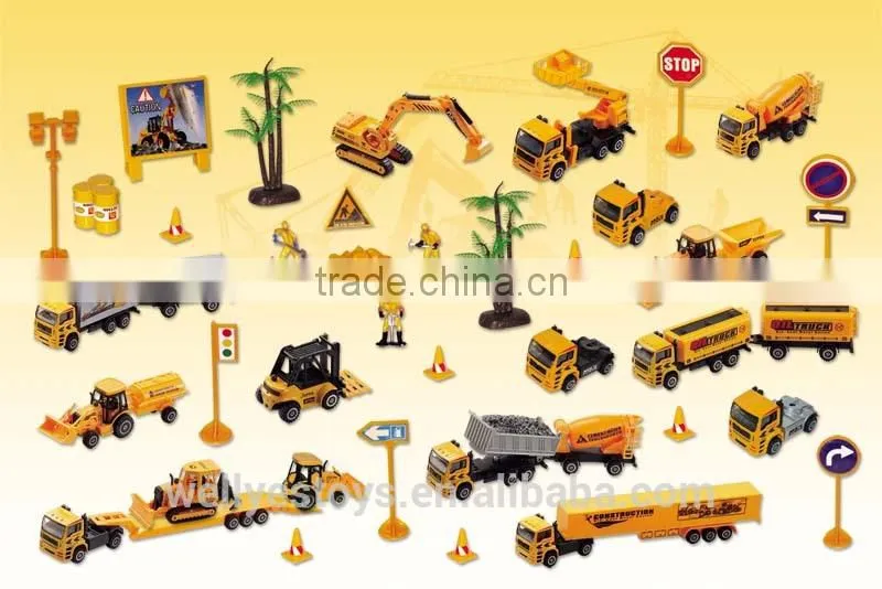 1 64 scale diecast trucks metal rc construction toys metal construction sets toy Factory