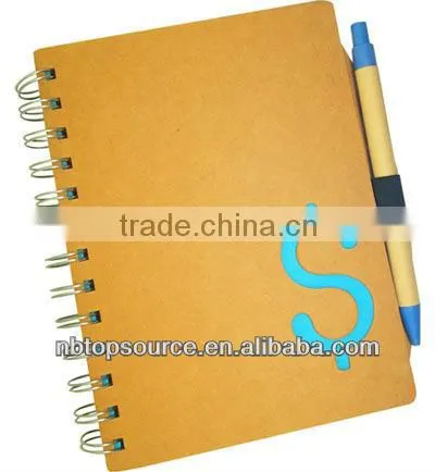New Design! Recycled Notebook with Pen