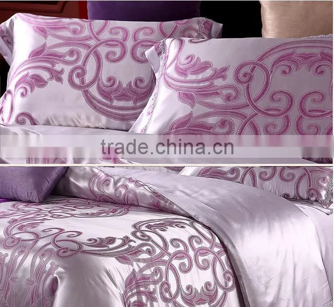 100% mulberry silk Satin Jacquard fabric for home textile