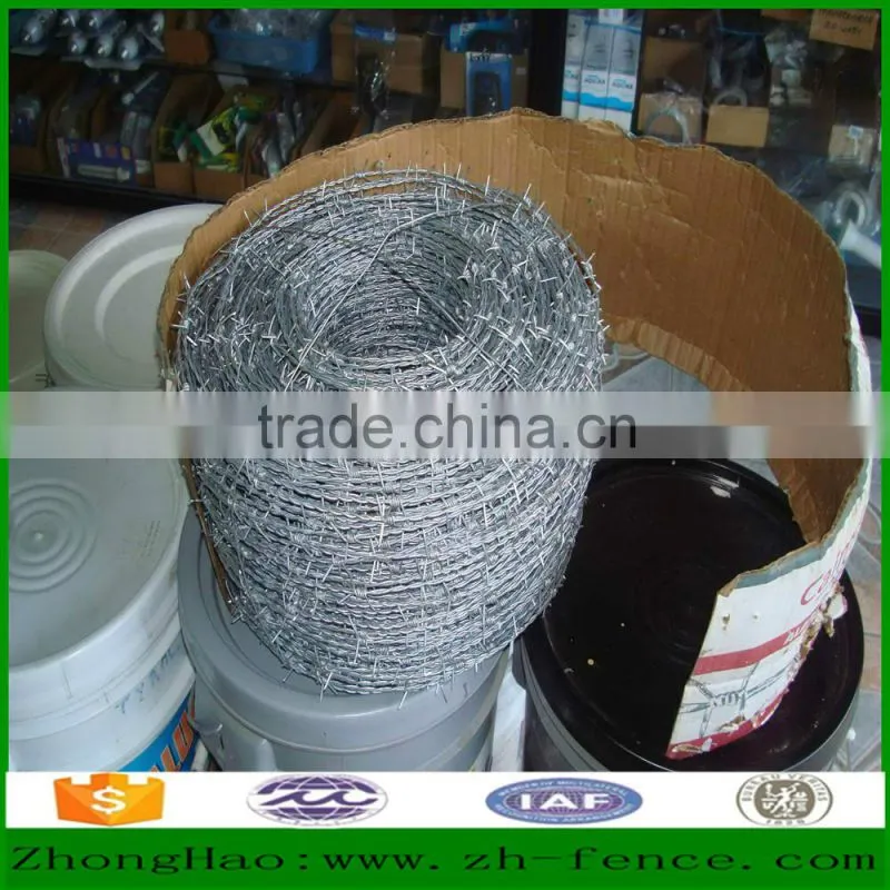 Hot dipped galvanized and PVC coated Barb Wire high security fence