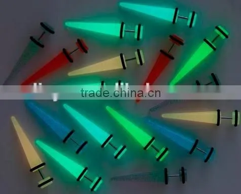 Fake UV Acrylic Ear Taper with O-rings
