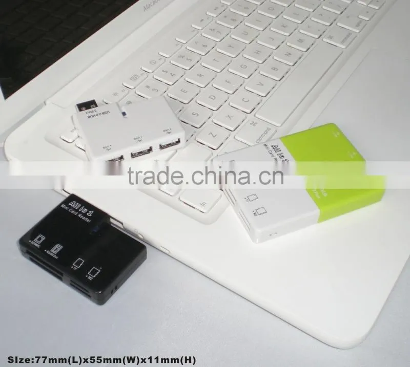 USB 2.0 HUB+USB 2.0 Card Reader COMBO HUB Spports TF/Micro SD/M2/SD/MS