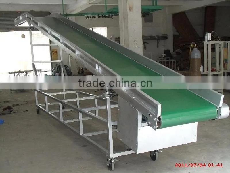 Incline belt conveyor