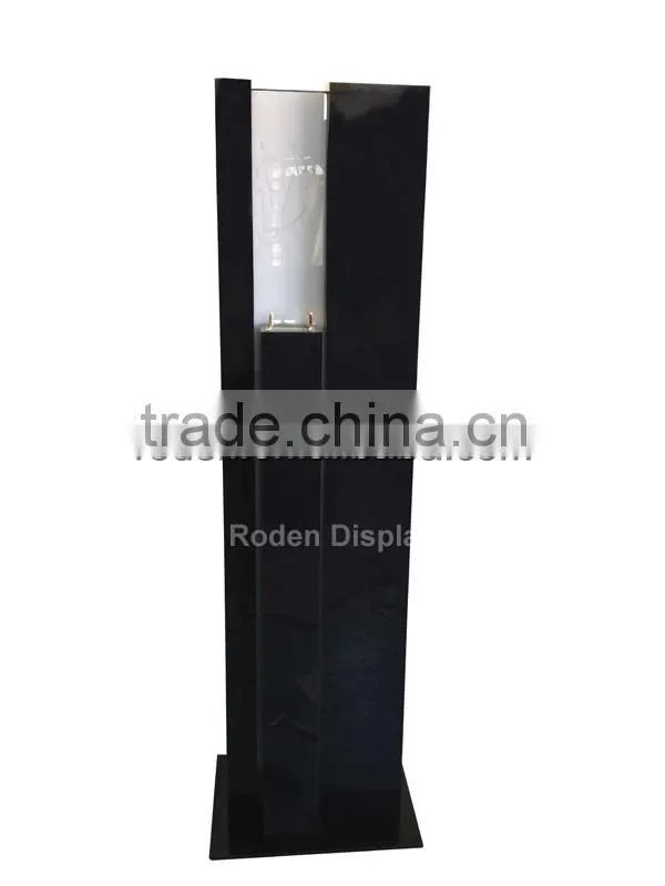 Hot Sale Wine Floor Stand Wooden Wine Display Stand With LED Lighting
