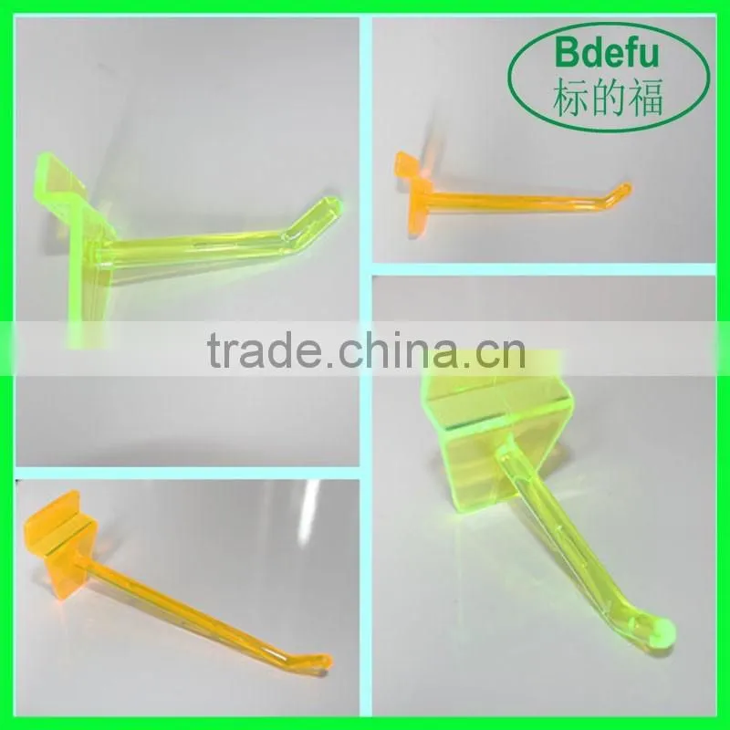 wholesale product colorful plastic security lock slatwall display hooks clothing hook for supermarket