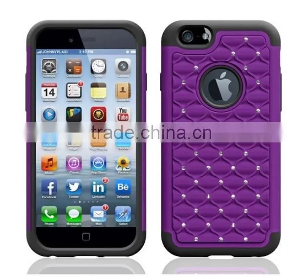 Durable Quality For iPhone 6s Bling Bling Silicon Heavy Duty Back Cover