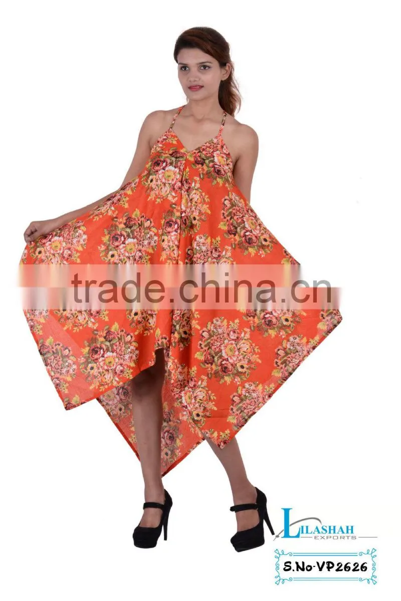 VP2626 Jaipur print cotton dress Cotton Maxi Point Summer Dress beach wear dress