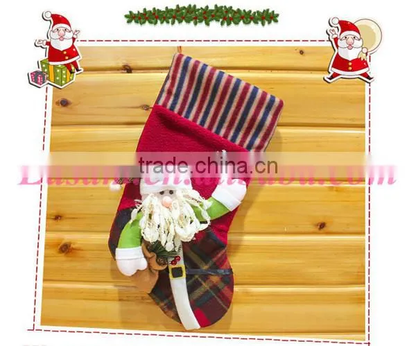 Factory price wholesale high quality santa snowman christmas stockings