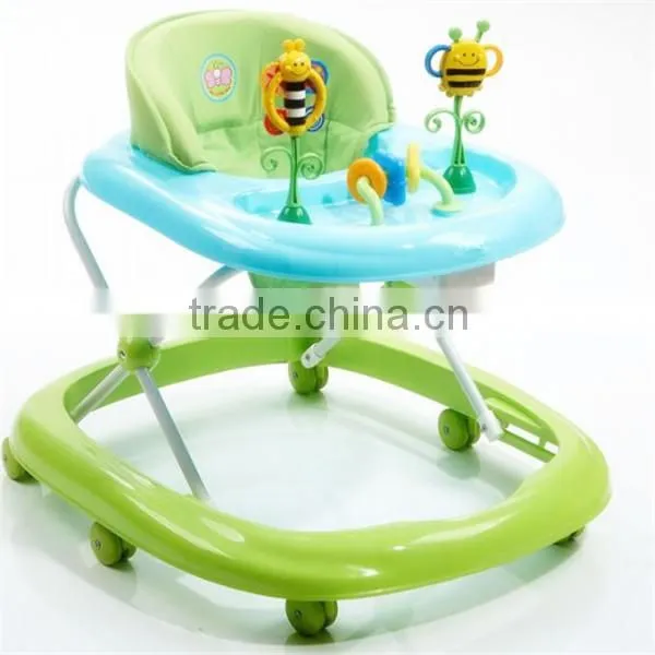 4 or 8 wheels animals style baby walker round with music and light