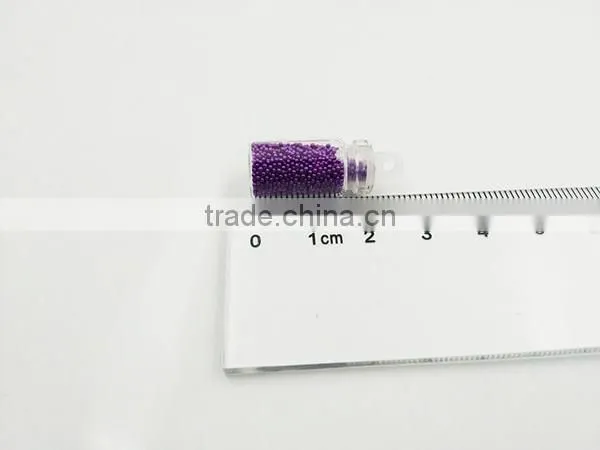 New arrival 12 colors mini glass 1g bottle nail art mini beads decoration set