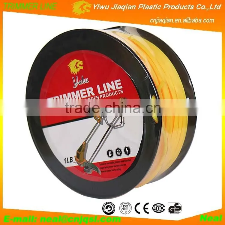 Grass Trimmer Accessories Grass Trimmer Line Spool 1LB Yellow Square Shape Brush Cutter Line Nylon Grass Trimmer Line