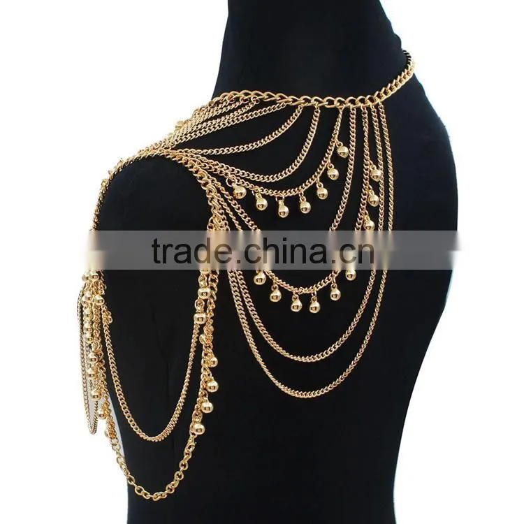pearl sex body chain jewelry for women, shoulder body chain