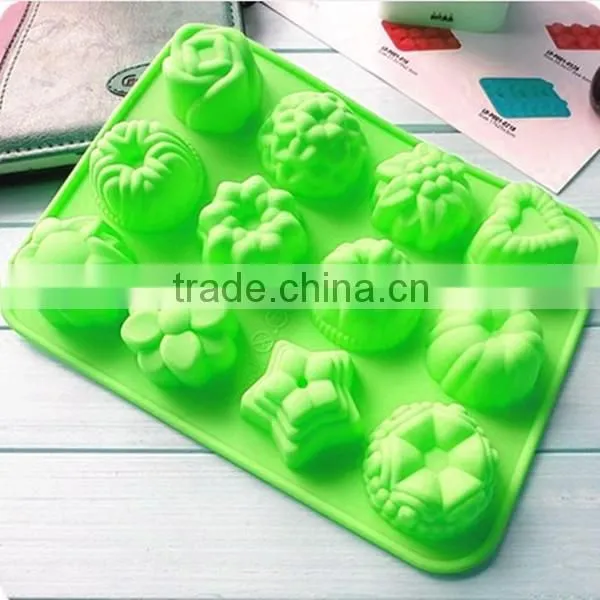 DIY Flowers shape Silicone Chocolate/Muffin/Cup Cake/Jelly Candy /Ice /Cupcake Tray/Handmade tool soap Mold