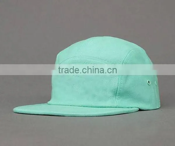 Black Leather Strap 5 Panel Hats 5 Panel Hat With Leather Patch