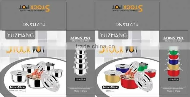 10 pcs Stainless Steel India Stock Pot