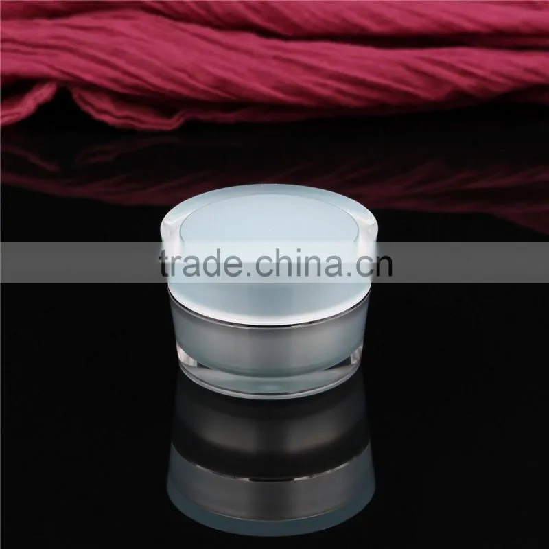 30g square round acrylic double wall cream jar