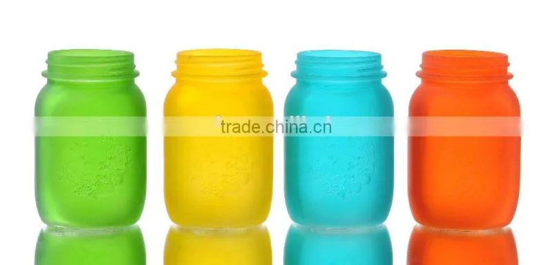 Three Sizes Frosted Colored Glass Vases