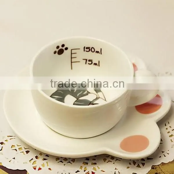 Lovely ceramic cup and plate porcelain coffee cup and saucer