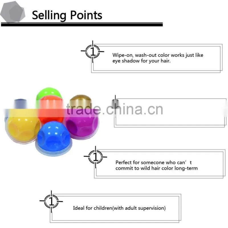 Temporary Hair Color powder formulation for high-light Cosmetics