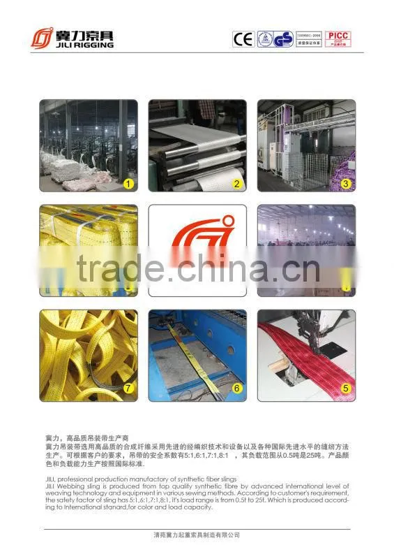 2014 Wholesale Custom Tow Strap With Loops/military webbing belt/container lashing equipment/cambuckle tie down