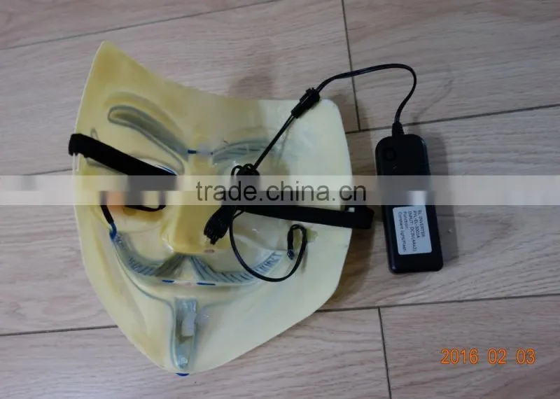 EL wire V For Vendetta Mask / V for Vendetta el wire mask / Vendetta el wire mask