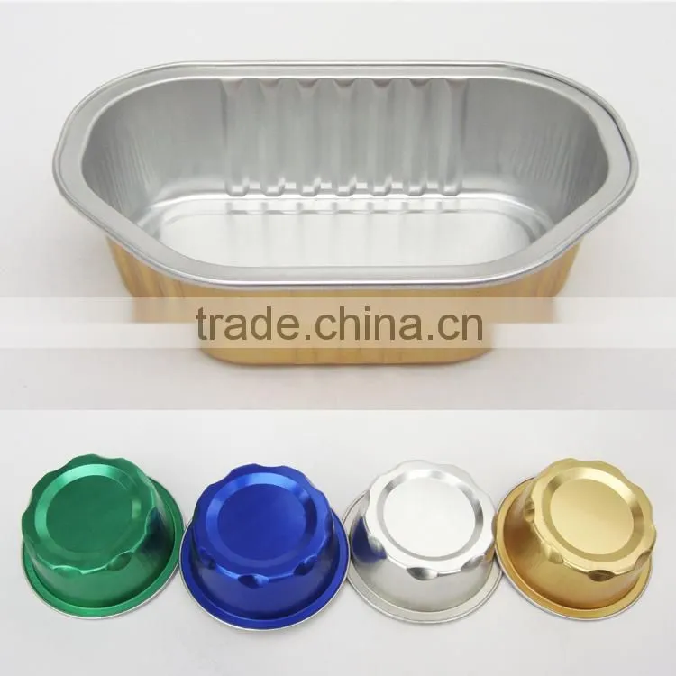 colorful aluminum foil puffing cup with lid