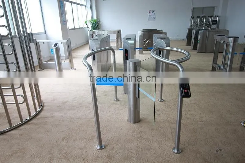 Butterfly Rotating Gate / round column / glass wing / CE certification
