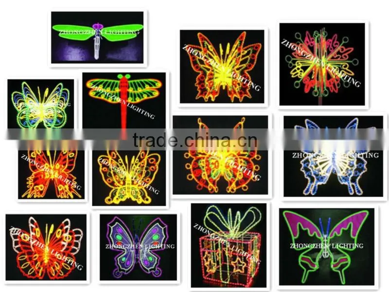 Colorful rope light LED 3D decor motif light