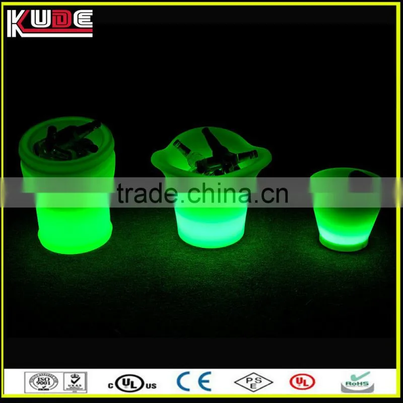 China Manufactuer illuminated Plastic Multi Color Led Ice Bucket for Wine