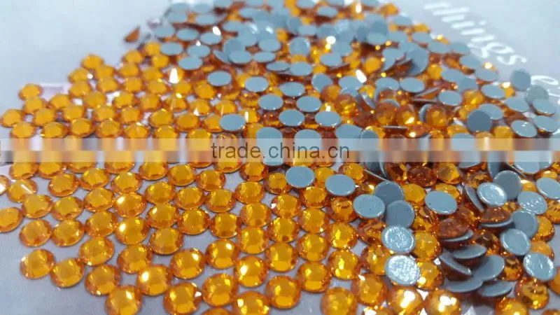 low defect super shining dmc topaz color ss20 hot fix stone