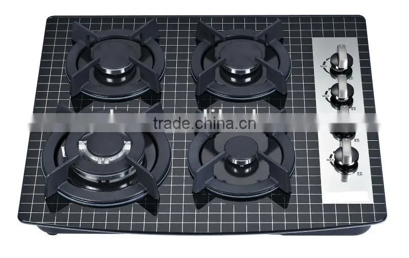 2014 Hot Sales Model 4 Burner Glass Panel Gas Hobs(Model No:Z624E-ACCD IM)