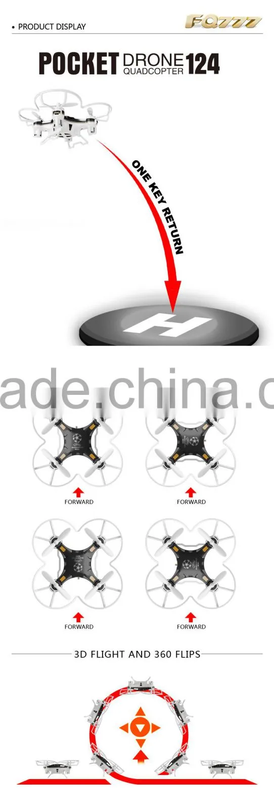 FQ777-124 Rc Mini Drones Pocket Drone 4CH 6Axis Gyro micro dron uav Quadcopter RTF