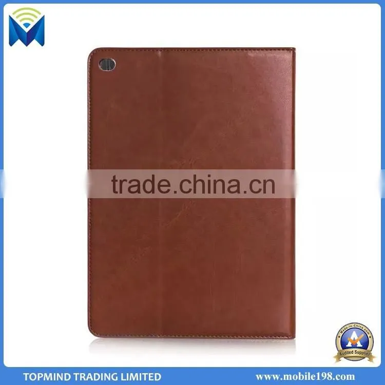 High Quality Leather Flip Cover Case for iPad Air 2 with Card Slot