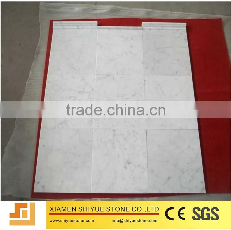 White carrara flower pattern marble mosaic tile