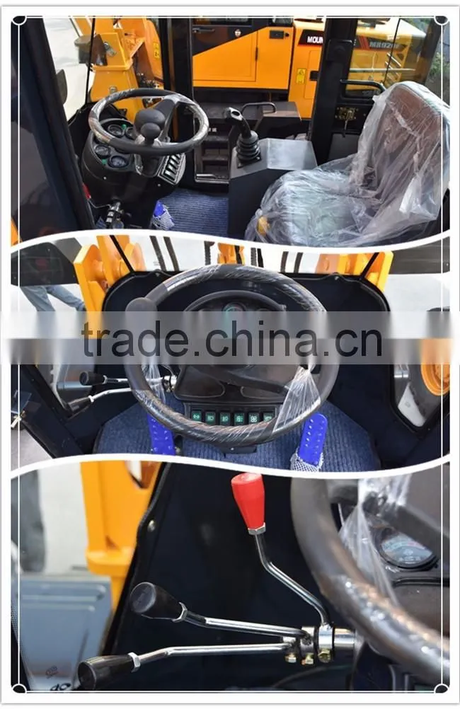 1.5 ton Mini Wheel Loader Pallet Fork Front Loader With Attachments