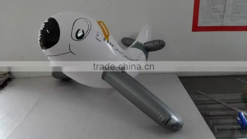 OEM pvc inflatable white plane toy/ giant inflatable plane for promotion/small plane toys for kids
