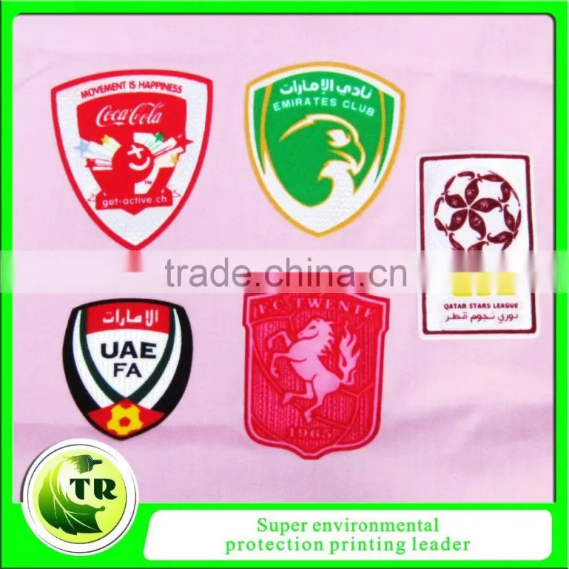 Durable washing flock silicon heat transfer logos for sportswear
