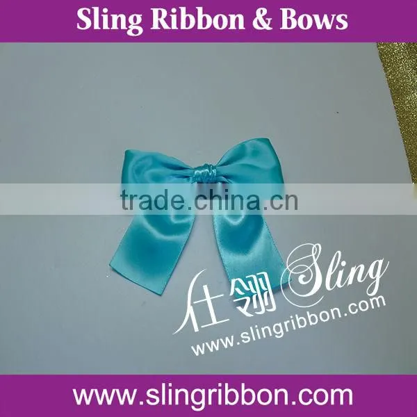 Factory High Quality Wholesale Blue Satin Ribbon Flowers