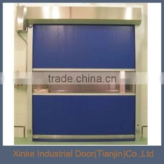 Full transparent automatic industrial high speed pvc rapid rolling door HSD-073