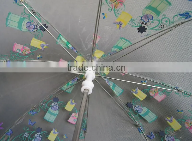 23"x8k rain umbrella transparent from Chinese factory