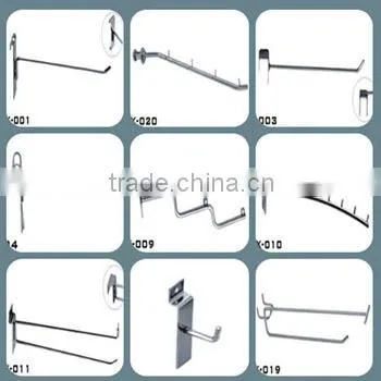 Supermarket Usage Metal Chrome Double Metal Display Hook