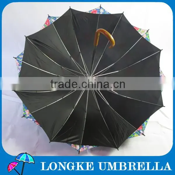 24"double layer 16K folower design women umbrella