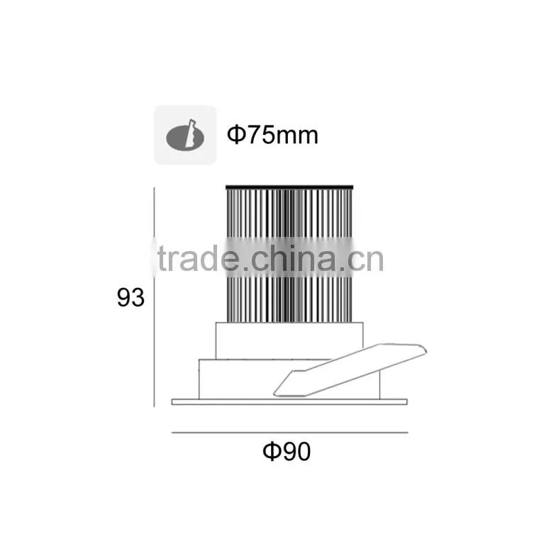CITIZEN COB 12 watt Led Downlight TUV UL CE ROHS TEC002C12WT2