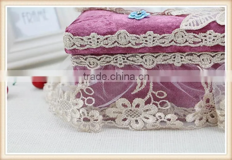 Fancy fabric car tissue box holder